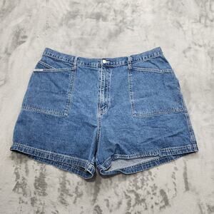 Vintage 90s Revolt Shorts‎ Womens W40 Blue High Rise Utility Denim Casual Summer